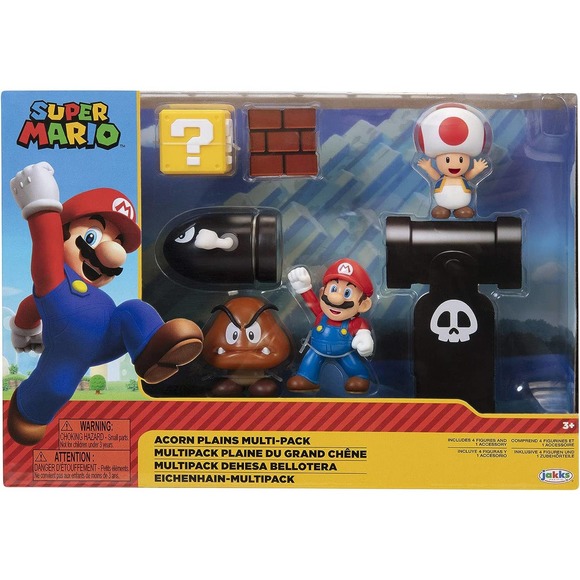 JACKSON Other - SUPER MARIO Nintendo Acorn Plains 2.5” Figure Multipack Diorama Set kid toys